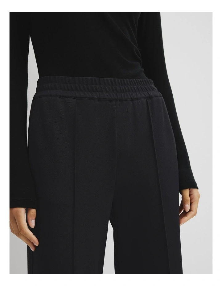 Twill Track Pant in Black image 3