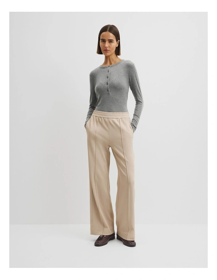 Twill Track Pant in Stone Taupe image 1