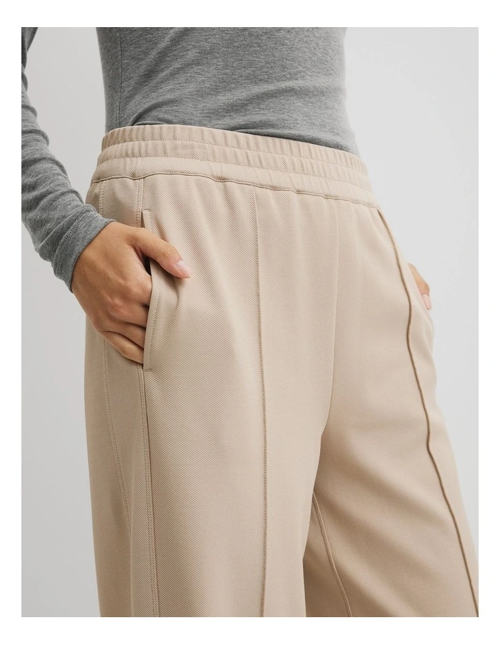 Twill Track Pant in Stone Taupe image 3
