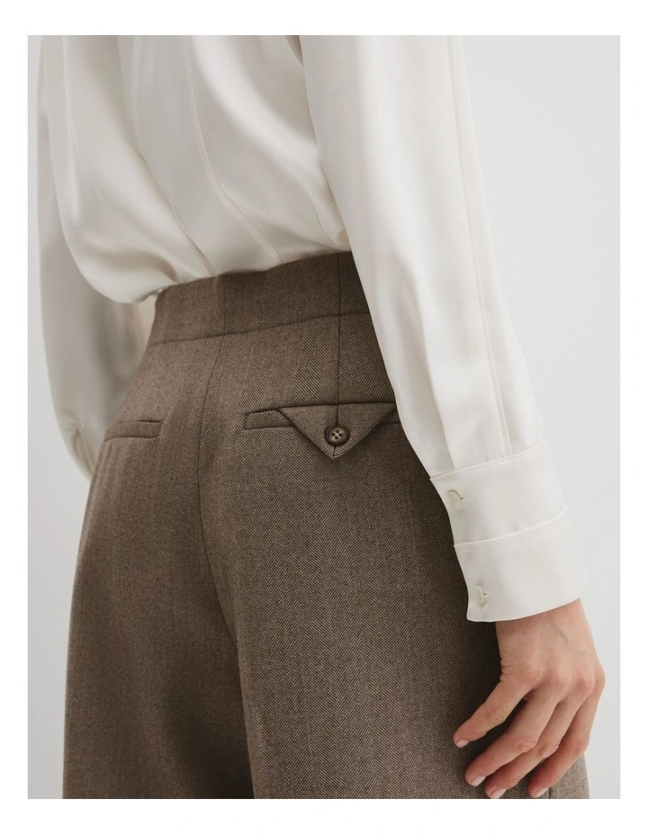 Wool Herringbone Pant in Herringbone image 3