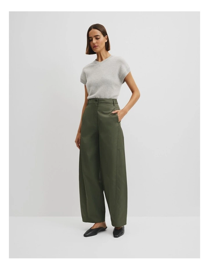 Australian Cotton Tapered Drill Pant in Moss Green image 1