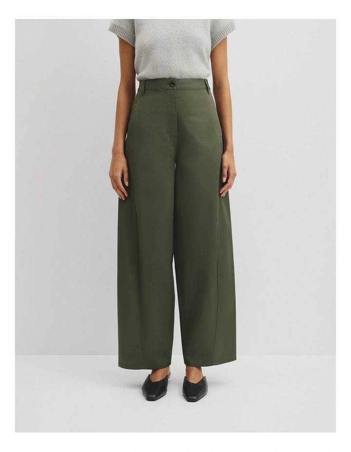 Australian Cotton Tapered Drill Pant in Moss Green image 2