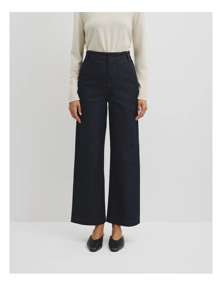 High Rise Wide Leg Jean in Indigo Rinse image 2