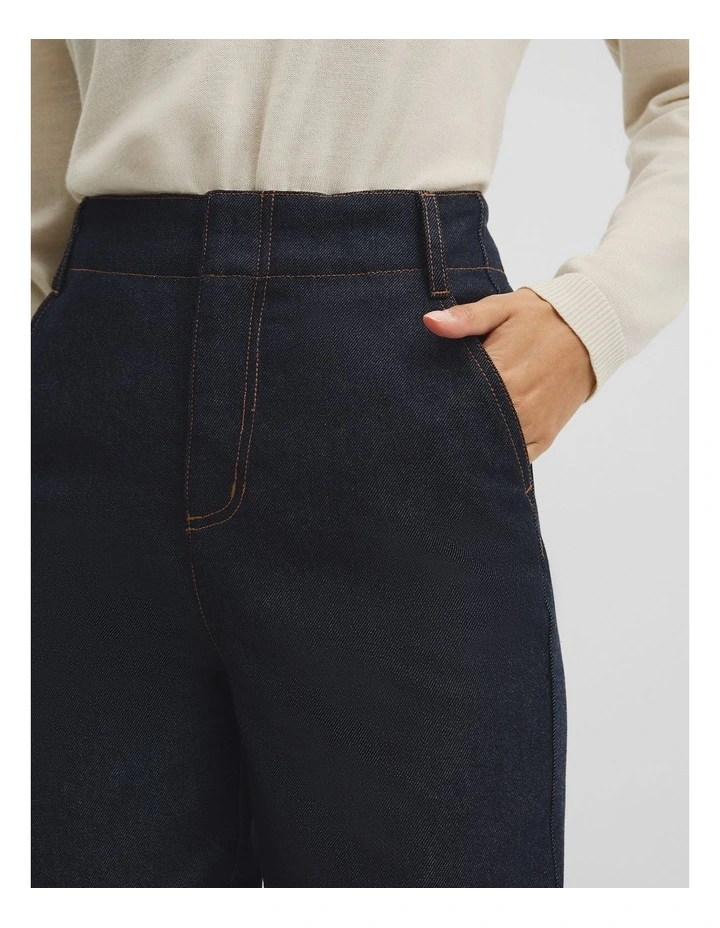 High Rise Wide Leg Jean in Indigo Rinse image 3