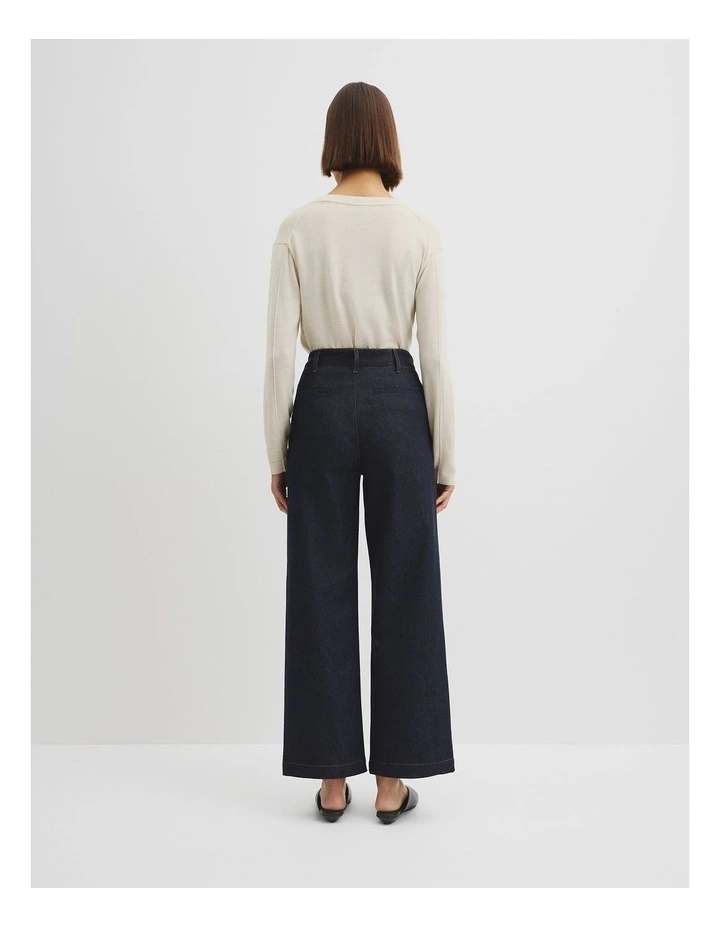 High Rise Wide Leg Jean in Indigo Rinse image 4