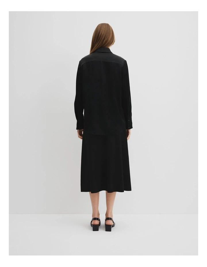 Satin Shirt in Black image 5