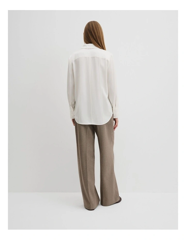 Satin Shirt in Antique White image 4