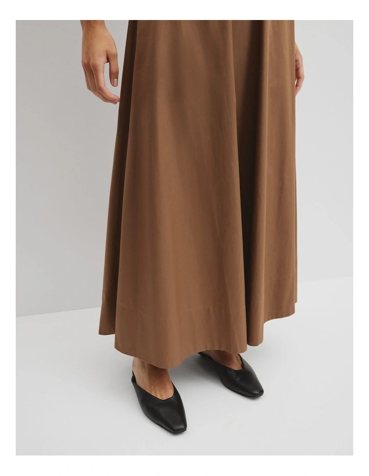 Dirndl Maxi Skirt in Light Cognac image 3