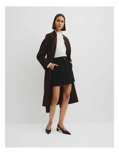 Belted Mini Skirt in Black