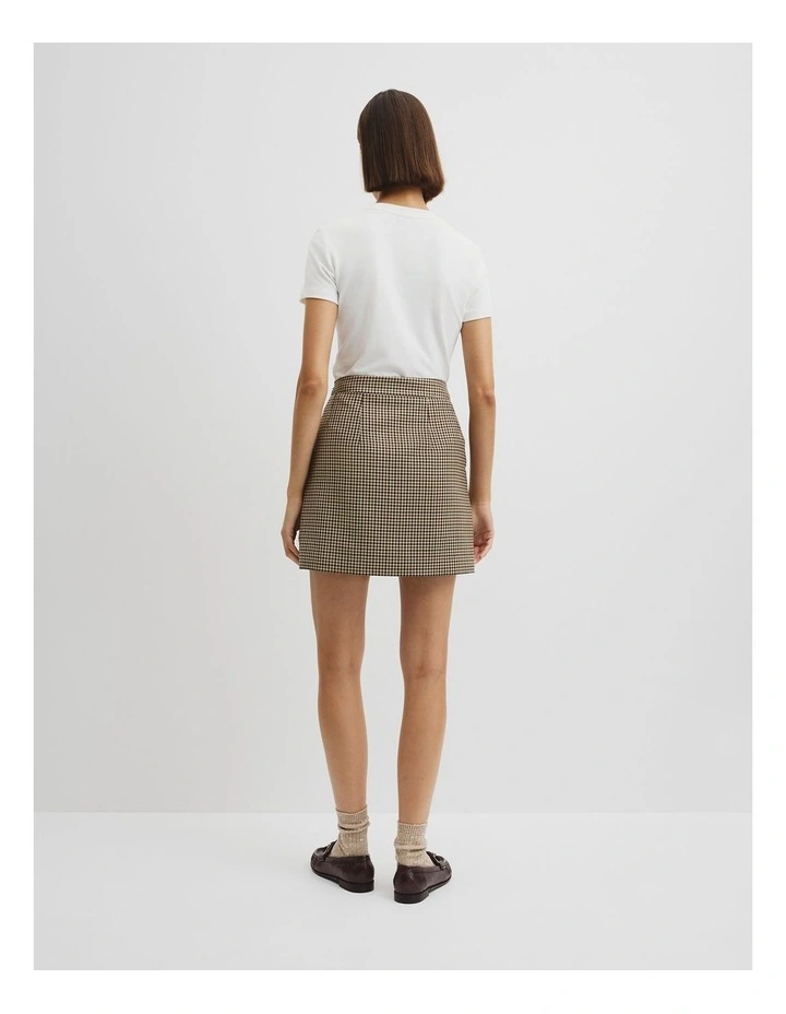 Wool Mini Skirt in Country Check image 4