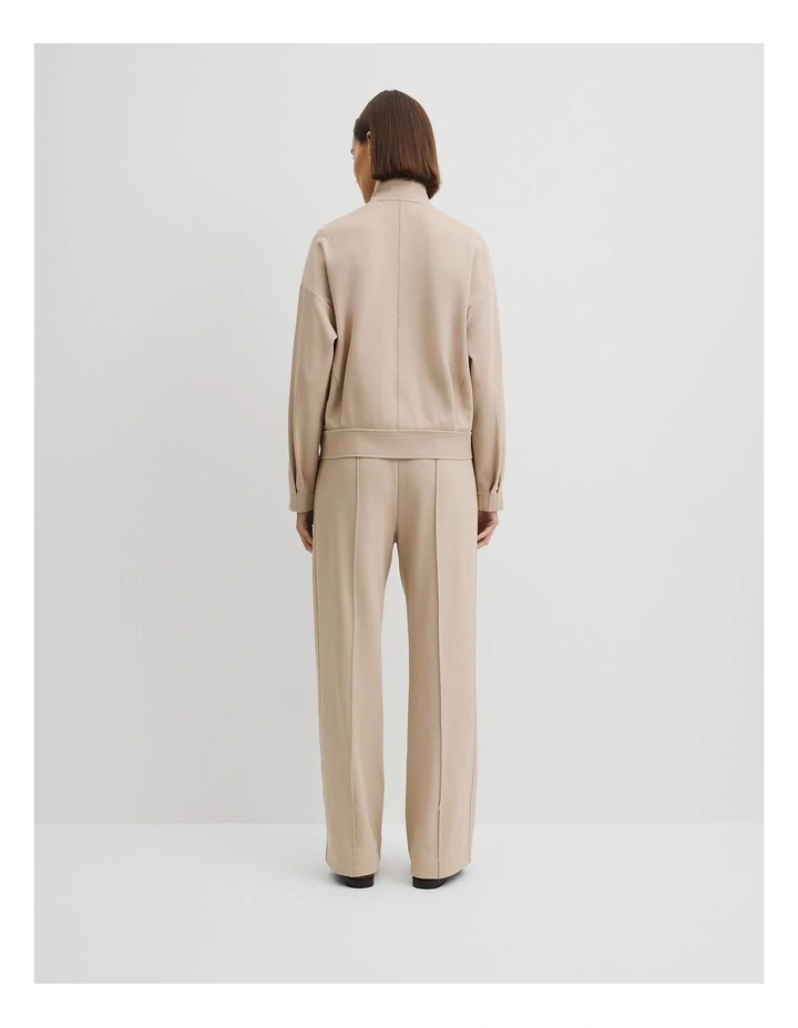 Twill Track Jacket in Stone Taupe image 4