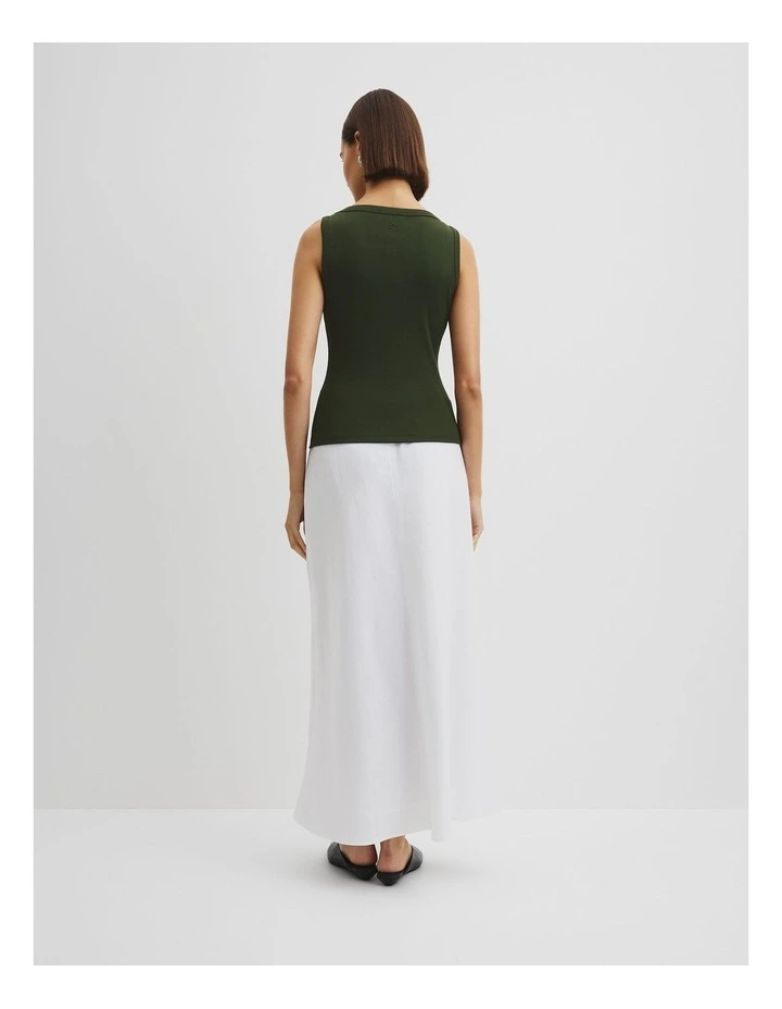 Scoop Rib Tank in Moss Green image 4