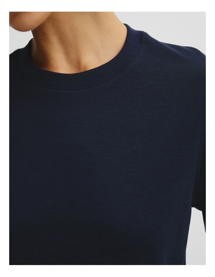 Australian Cotton Oversized Cotton T-shirt in Navy image 3