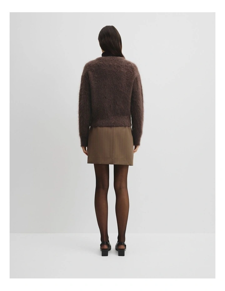 Long Sleeve Fluffy Cardigan in Cocoa Bean image 4