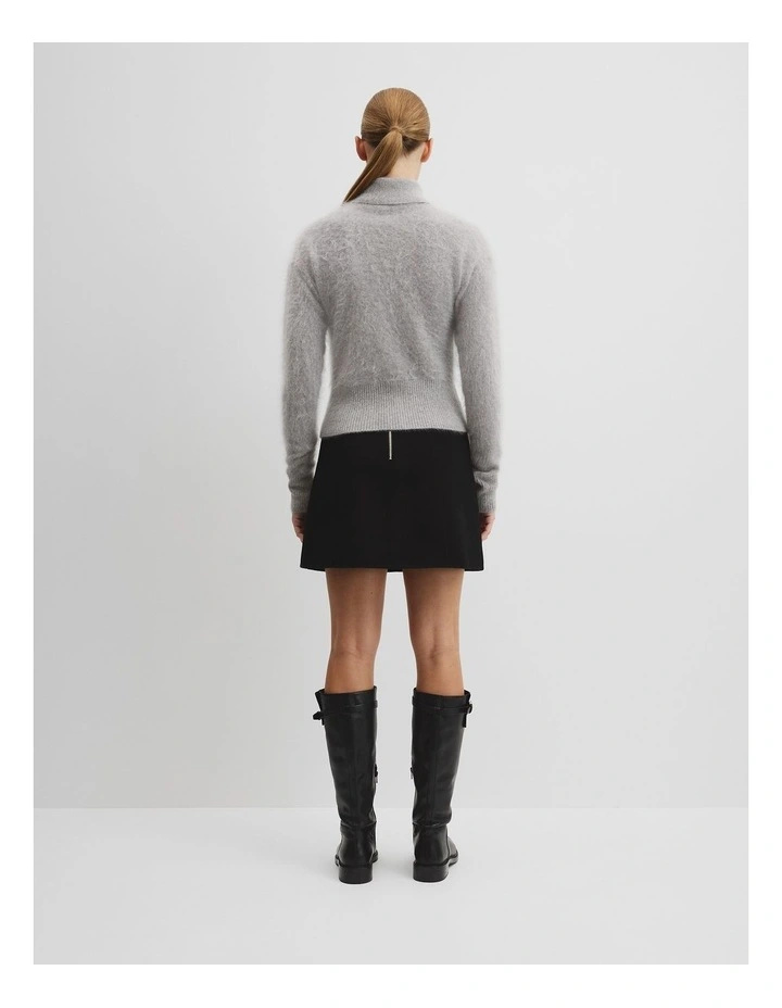 Cashmere Roll Neck Knit in Grey Marle image 5
