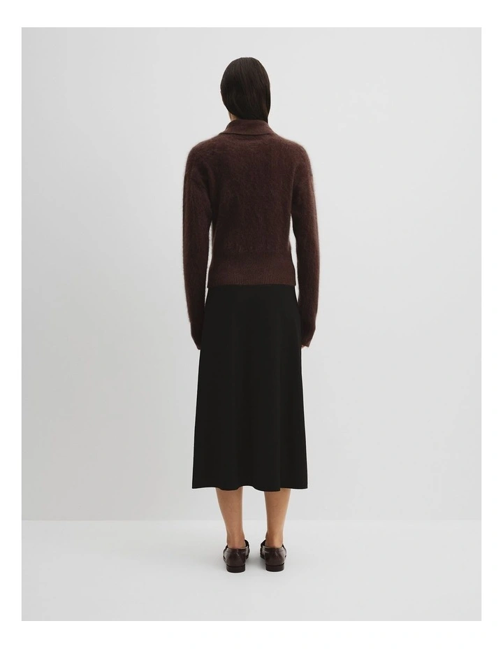 Cashmere Roll Neck Knit in Cocoa Bean image 4