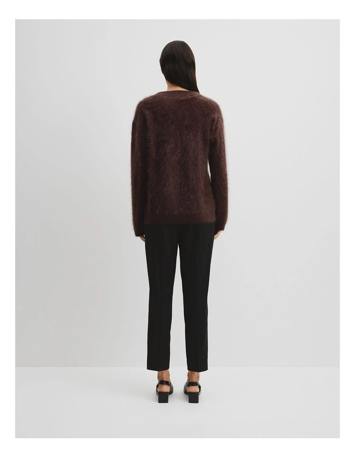 Cashmere V-neck Knit in Cocoa Bean image 5