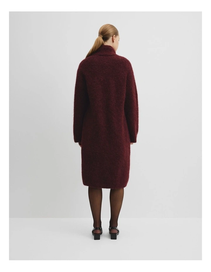 Fluffy Longline Cardigan in Mulberry image 4