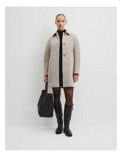 Soft Tulip Coat in Grey Marle