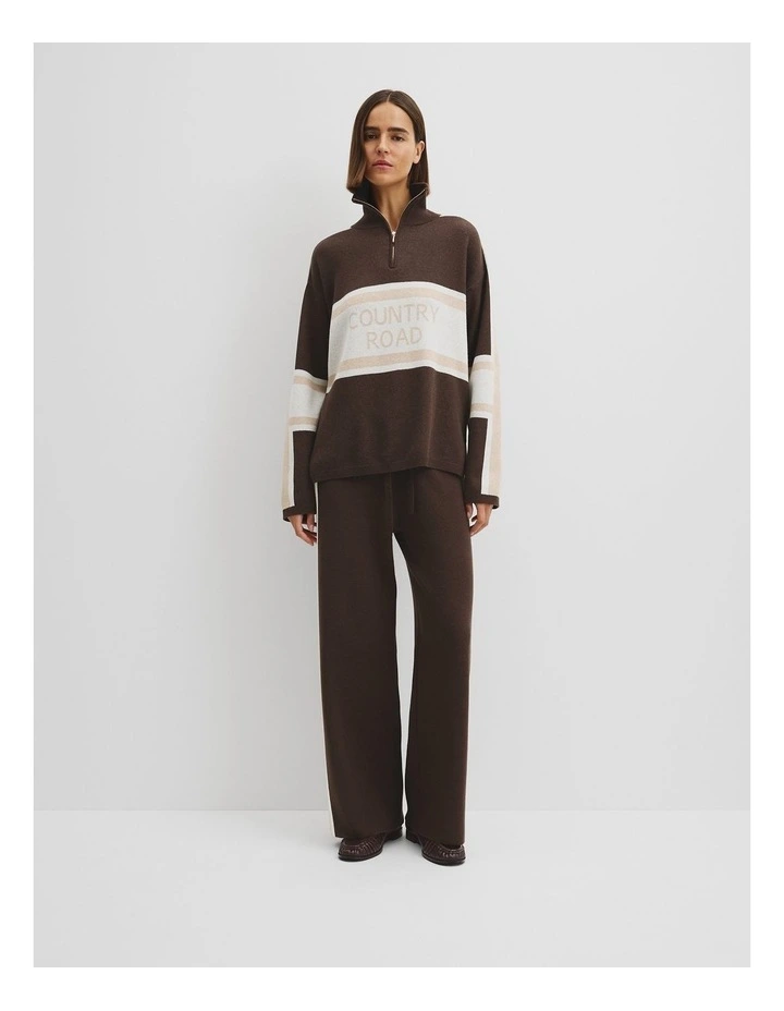 Logo Knit Sweater in Cocoa Bean image 2