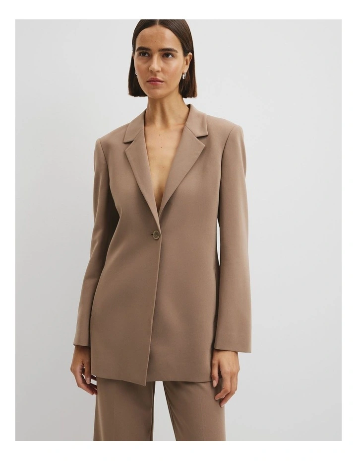 Mit Slim Blazer in Stone Taupe image 1