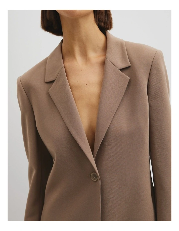 Mit Slim Blazer in Stone Taupe image 3