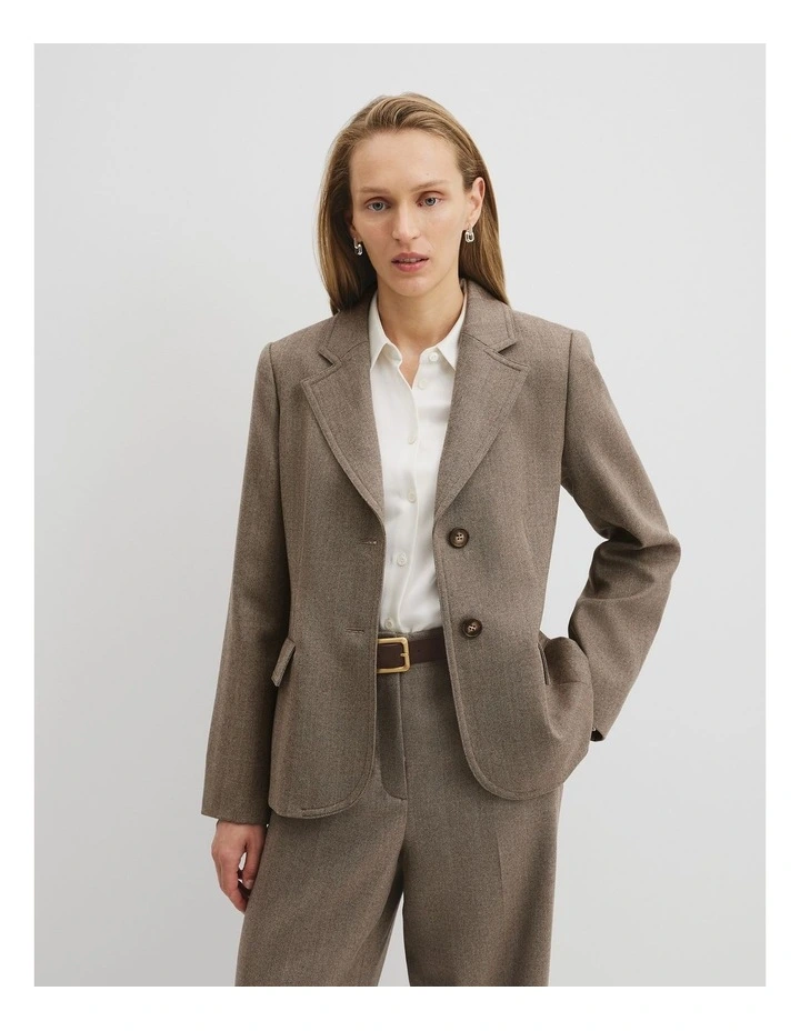 Herringbone Blazer in Herringbone image 1