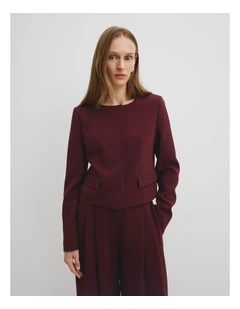 Mit Short Blazer in Mulberry