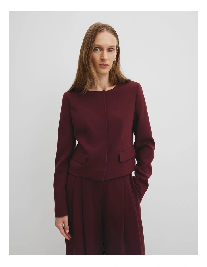 Mit Short Blazer in Mulberry image 1