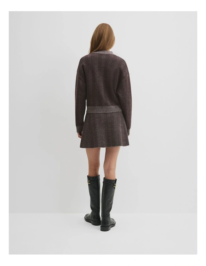 Herringbone Knit Jacket in Cocoa Bean Twist image 4