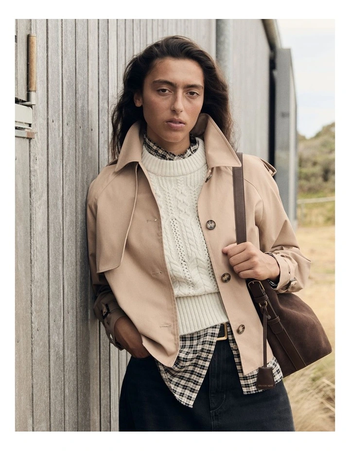 Cable Knit Tank in Snow Marle image 2