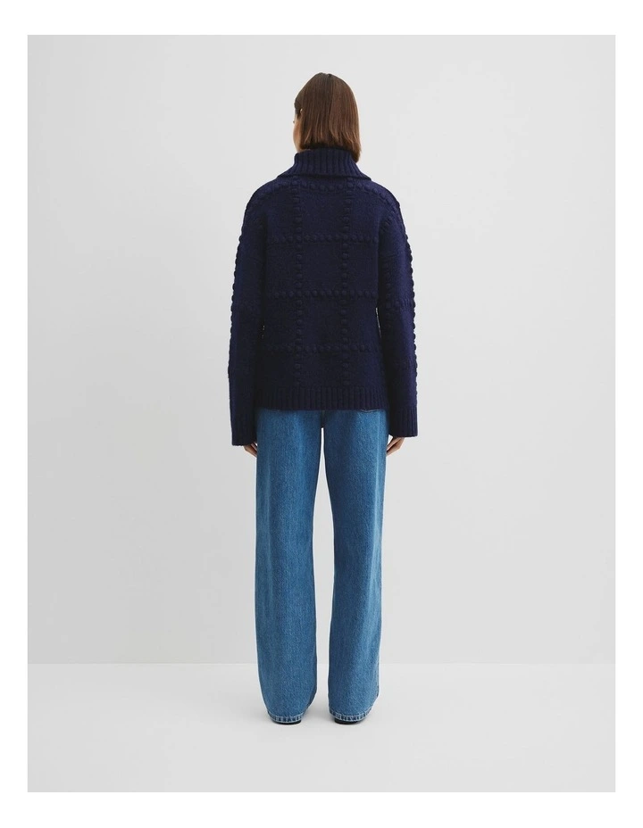 Long Sleeve Polo Knit in Twilight image 4