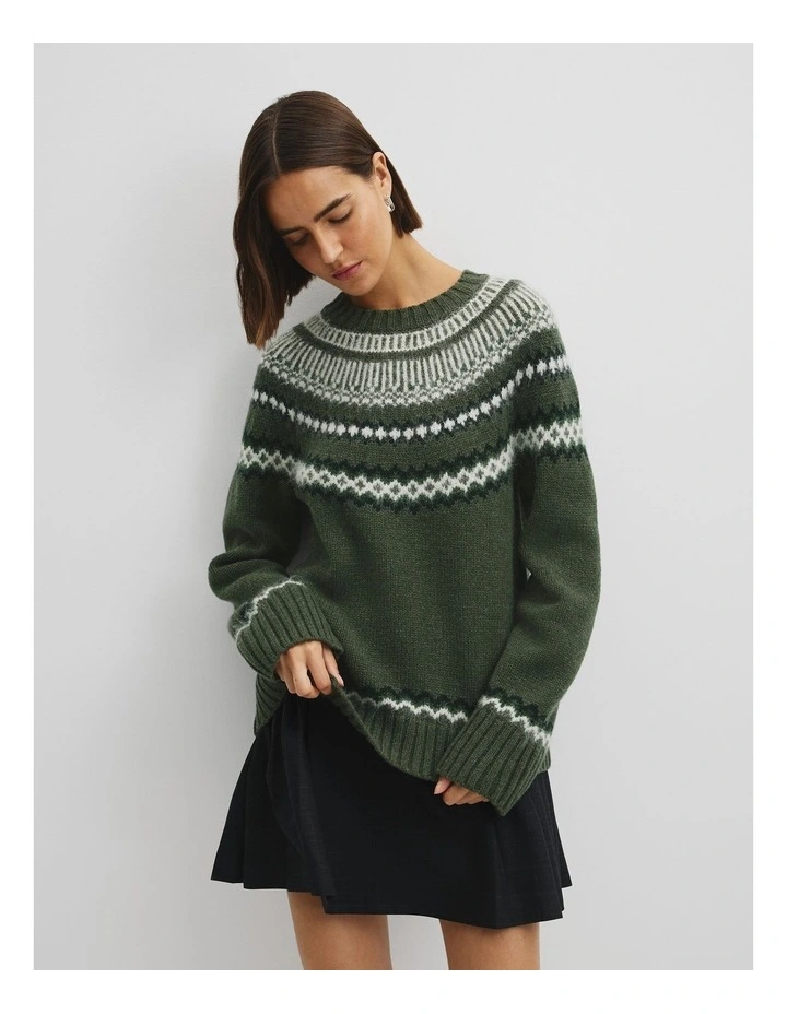 Fair Isle Knit in Pine image 1
