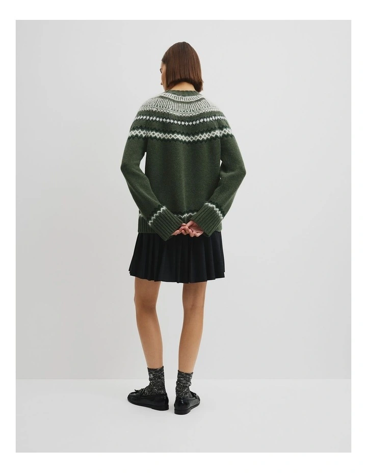 Fair Isle Knit in Pine image 4