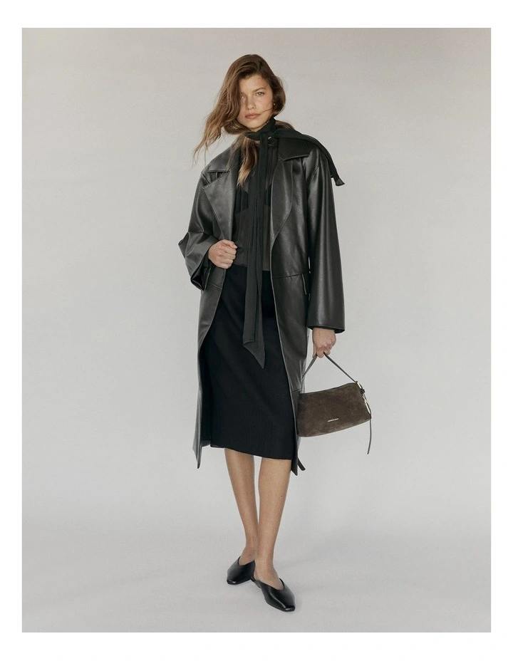 Trench Coat in Moss Green image 2