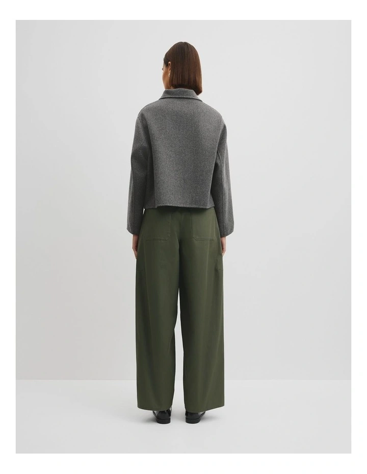 Zip Through Crop Jacket in Grey Marle image 5