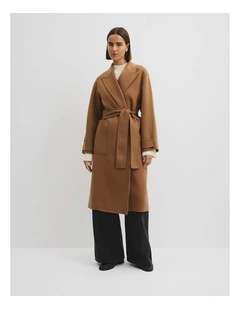 Soft Lapel Coat in Pecan
