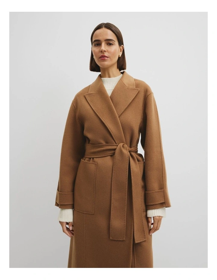 Soft Lapel Coat in Pecan image 3