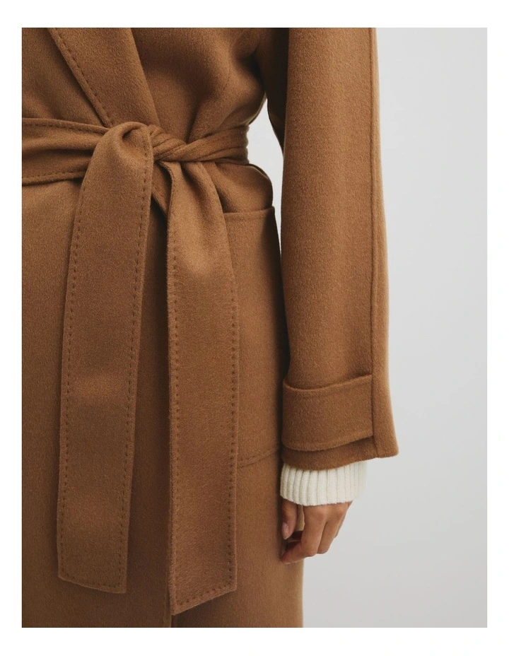 Soft Lapel Coat in Pecan image 4