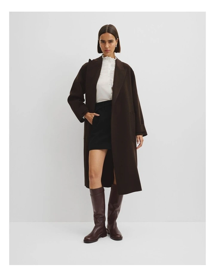 Soft Lapel Coat in Cocoa Bean image 1