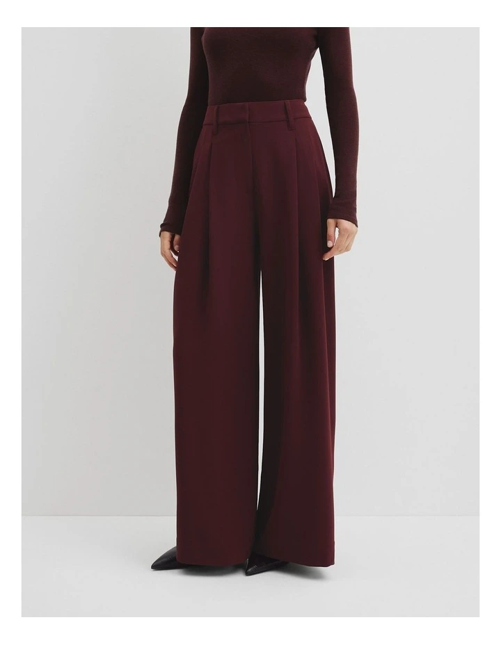 Soft Pleat Pant in Mulberry image 2