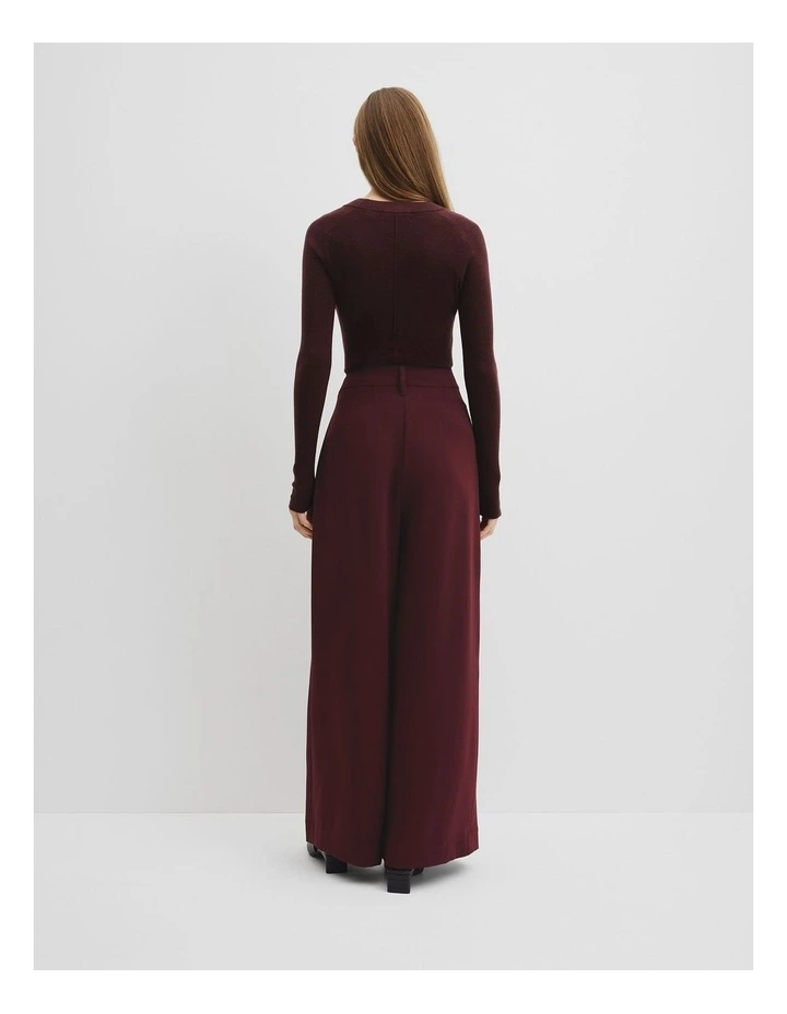 Soft Pleat Pant in Mulberry image 4