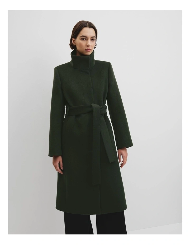 Long Coat in Moss Green image 1