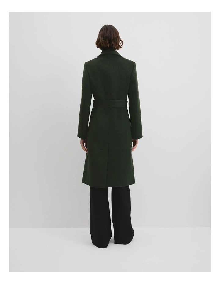 Long Coat in Moss Green image 4