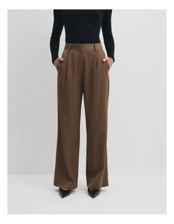 Pinstripe Pant in Camel Stripe image 3