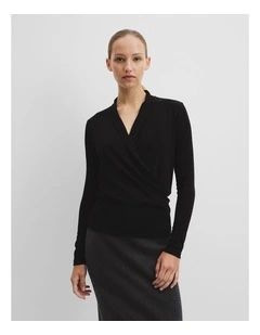 Cowl Neck Top in Black