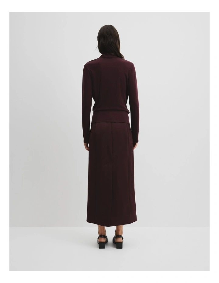 Cowl Neck Top in Mulberry image 4