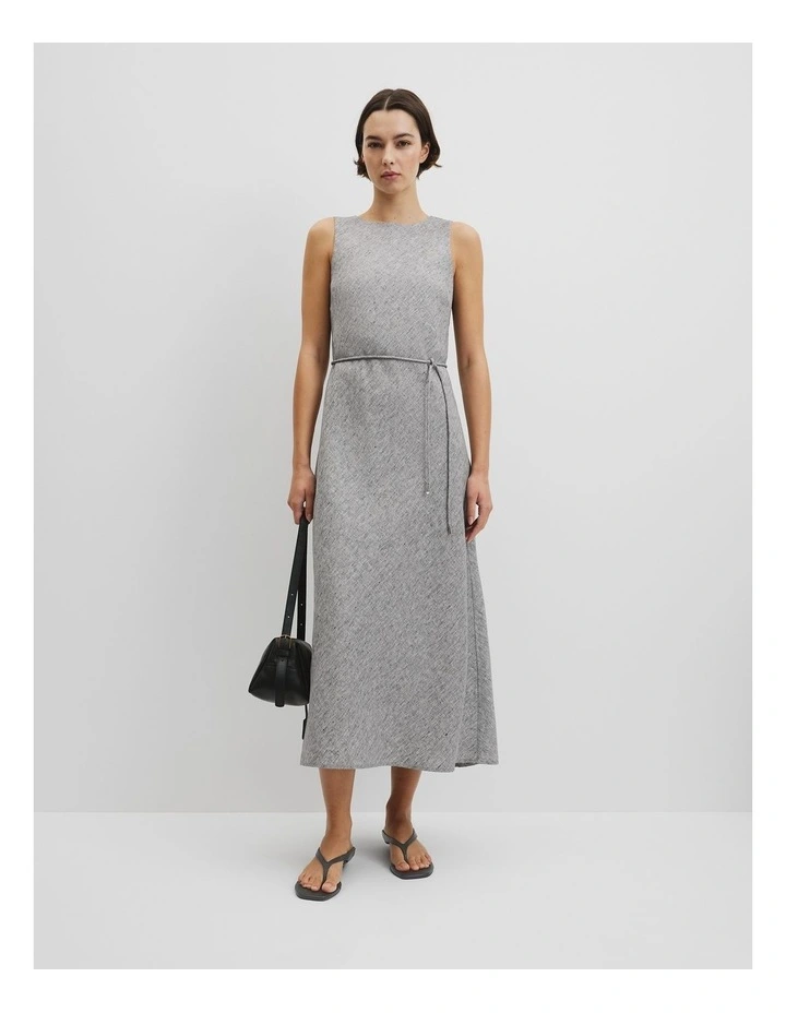 Linen Maxi Dress in Ash image 1