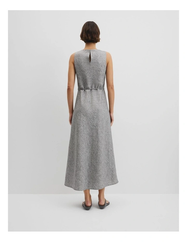 Linen Maxi Dress in Ash image 4