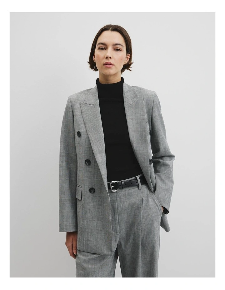 Glen Check Double Breasted Blazer in Glen Check image 1